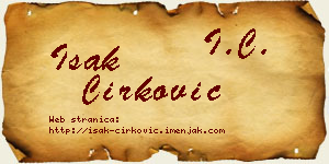 Isak Ćirković vizit kartica